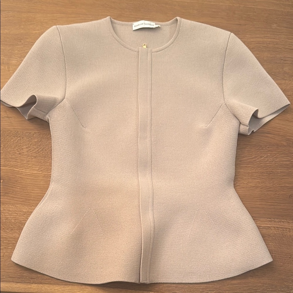 Scanlan Theodore Taupe Short Sleeve Jacket